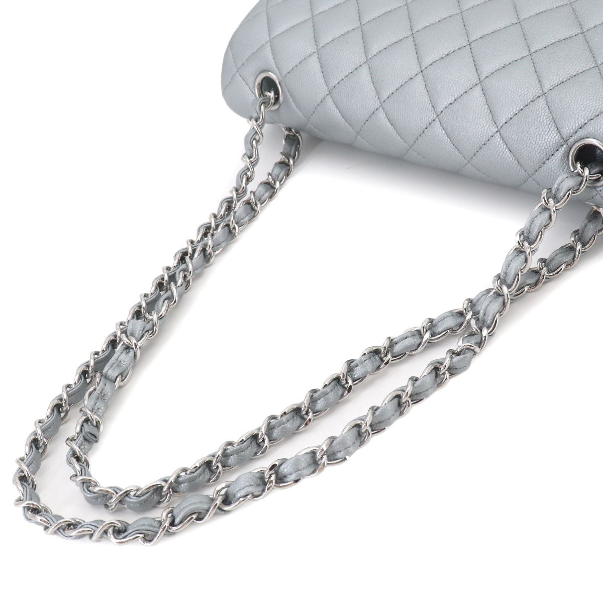 Matelasse 25 Chain Shoulder Bag Leather Gray A01112