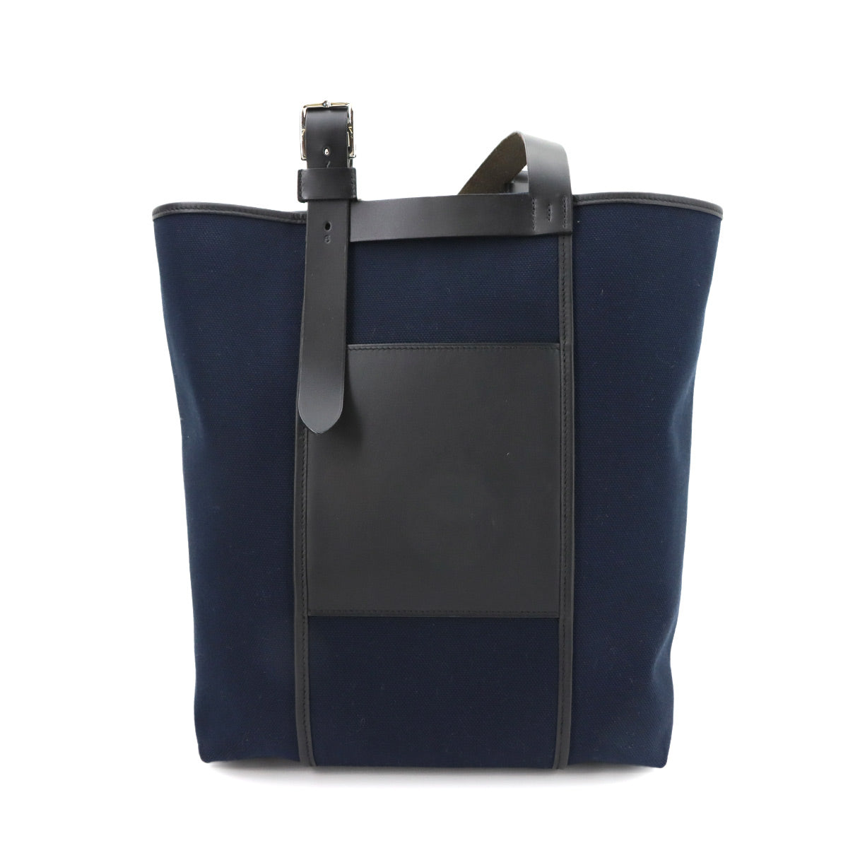 Etriviere Pocket 27 Tote Bag Toile Goeland Vache Hunter Black
