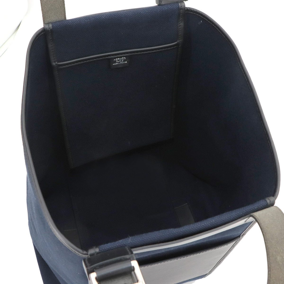 Etriviere Pocket 27 Tote Bag Toile Goeland Vache Hunter Black