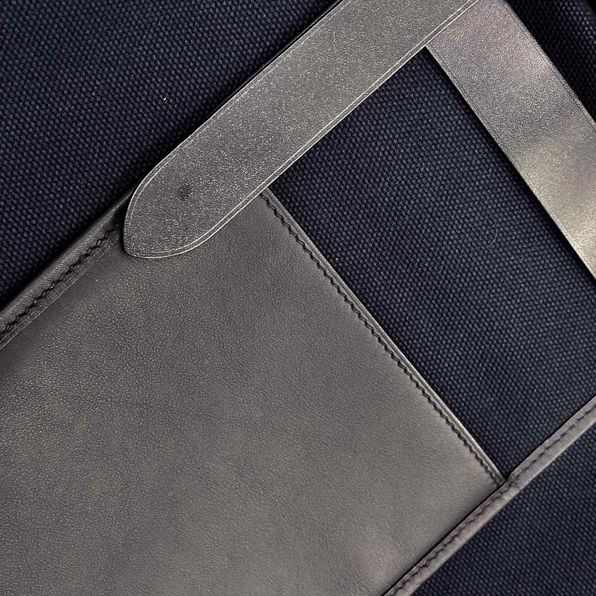 Etriviere Pocket 27 Tote Bag Toile Goeland Vache Hunter Black