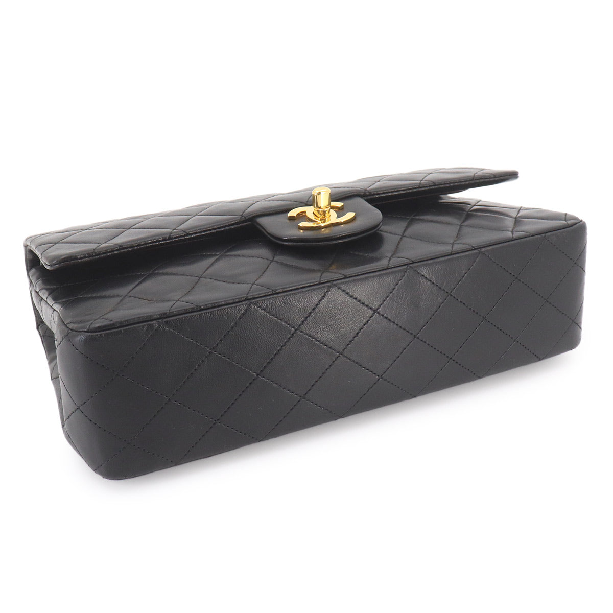 Matelasse 25 Chain Shoulder Bag Leather Black A01112 Vintage