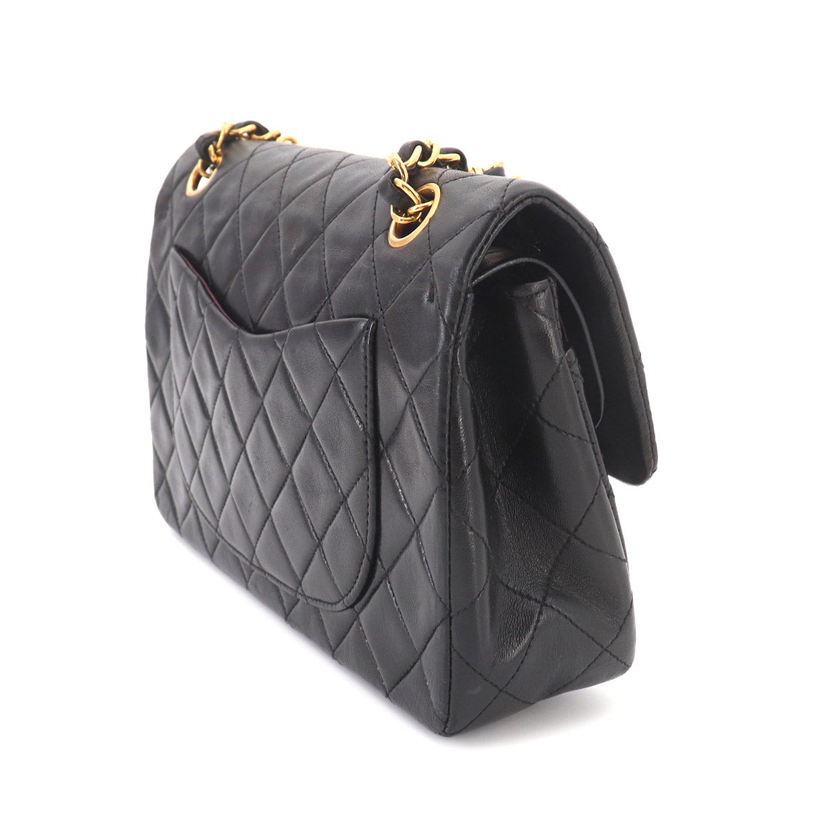 Matelasse 23 Chain Shoulder Bag Leather Black A01113 Vintage