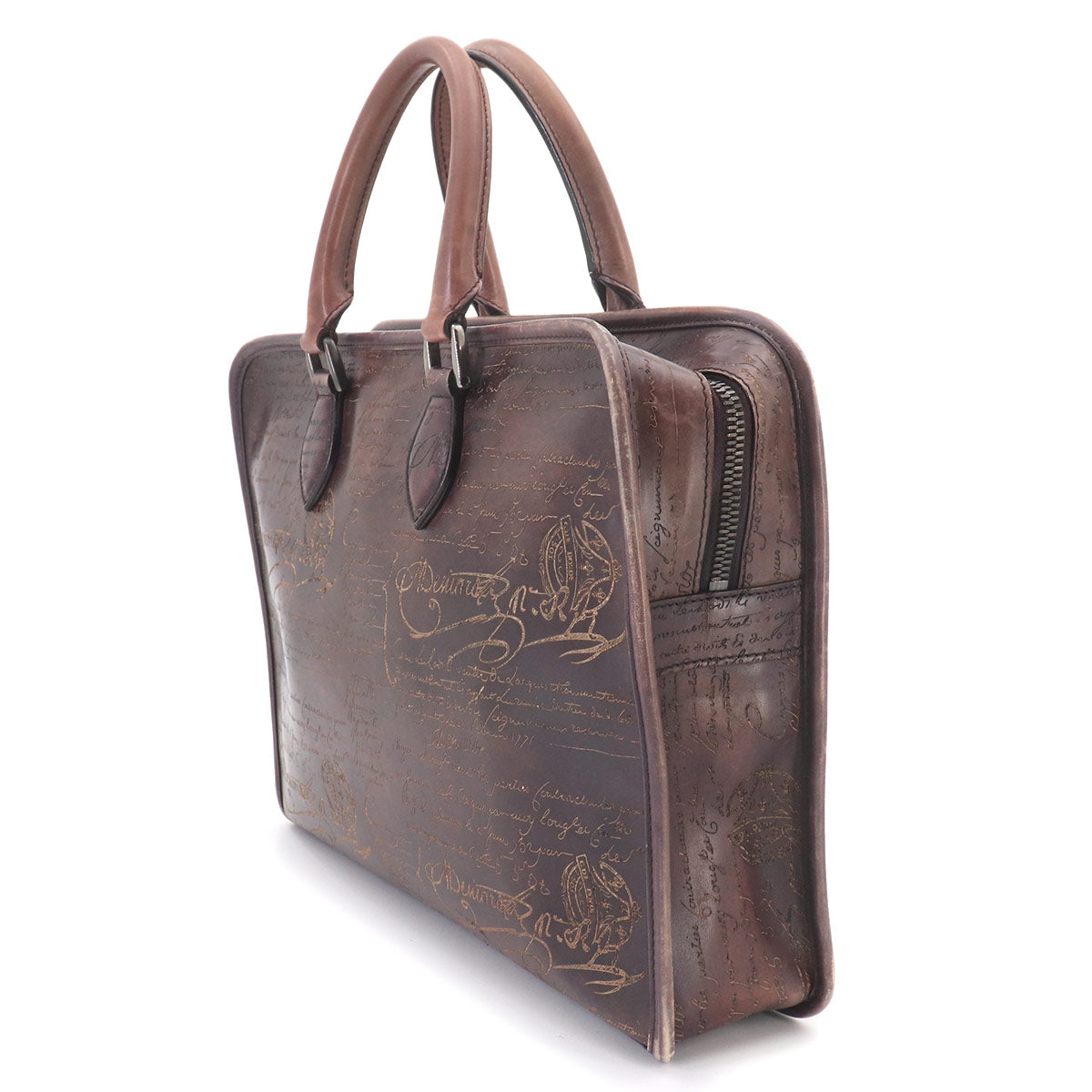 Un Jour Briefcase Business Bag Venezia Leather Brown
