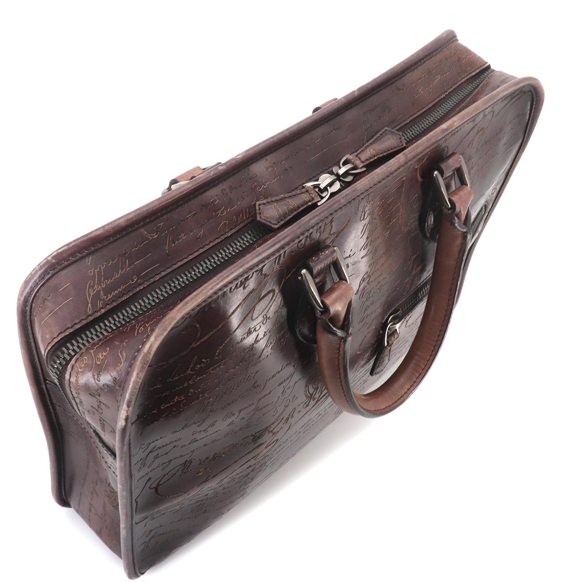 Un Jour Briefcase Business Bag Venezia Leather Brown