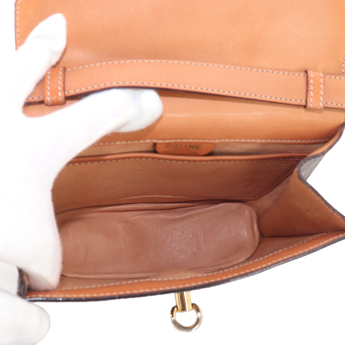 Macadam Shoulder Bag Leather PVC Brown Vintage Purse