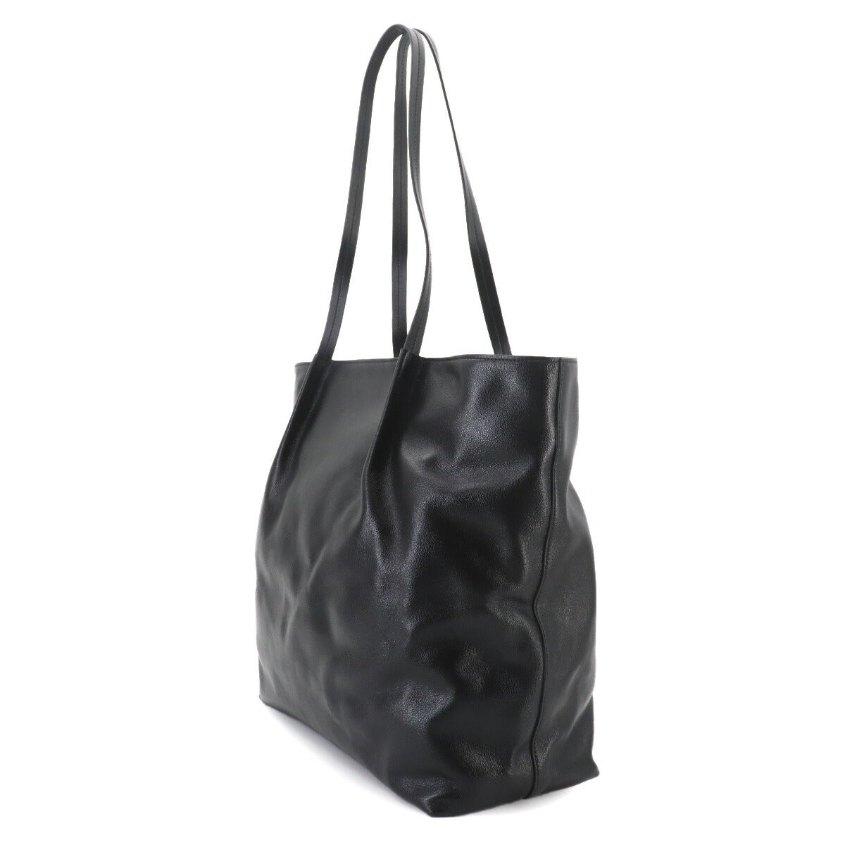 Tote Bag Leather Black Unisex Purse Logos