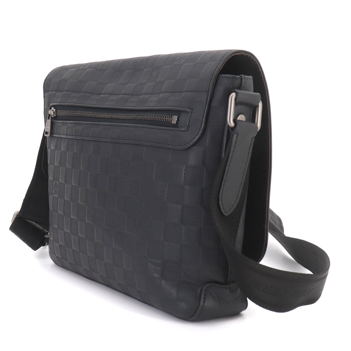 Damier Infini District PM Shoulder Bag Leather N41286