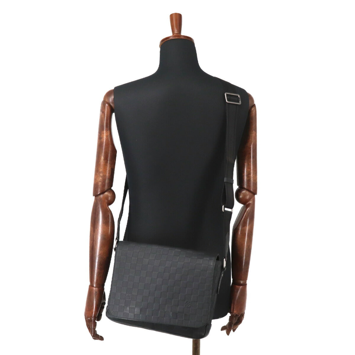 Damier Infini District PM Shoulder Bag Leather N41286