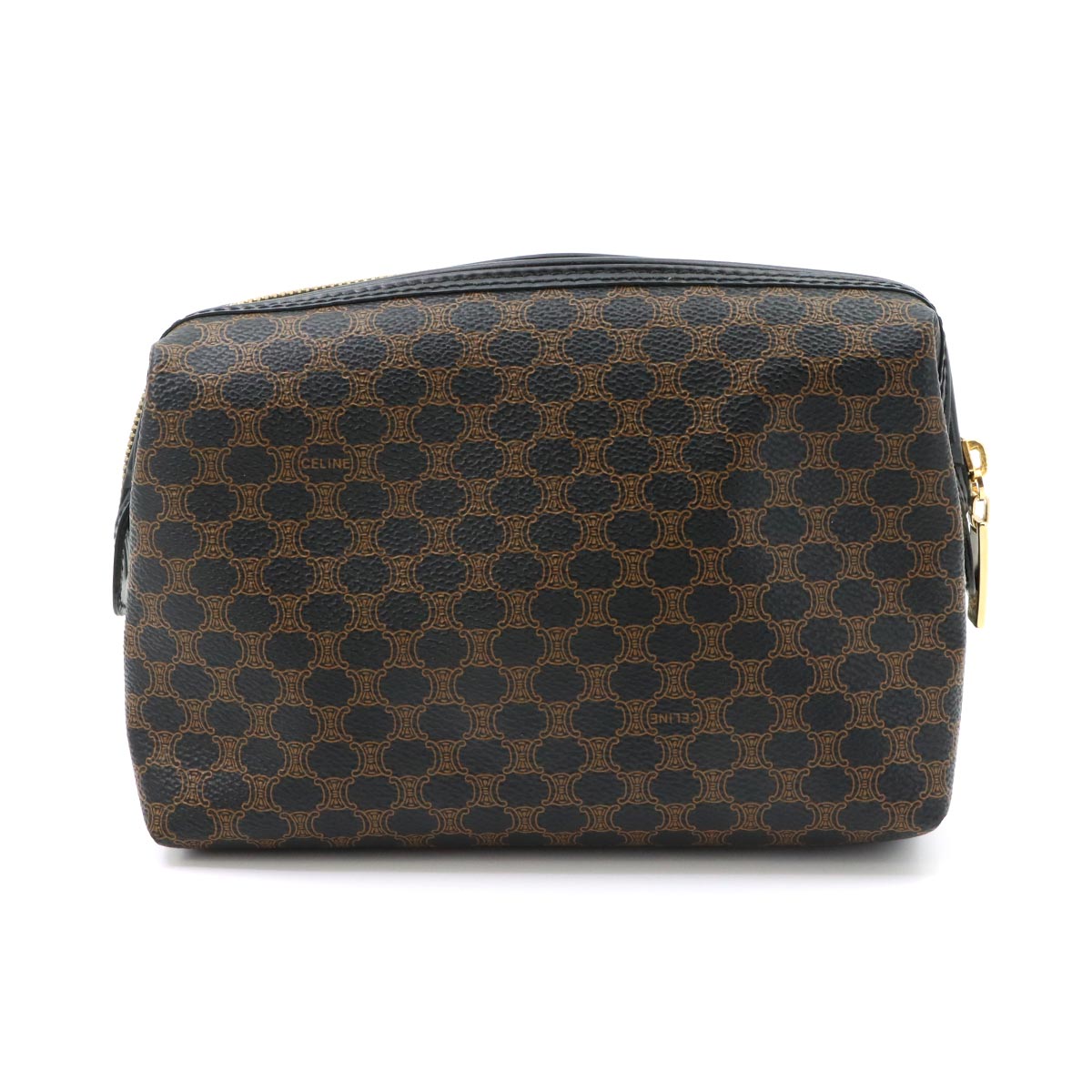 Macadam Pouch PVC Leather Black Vintage Purse