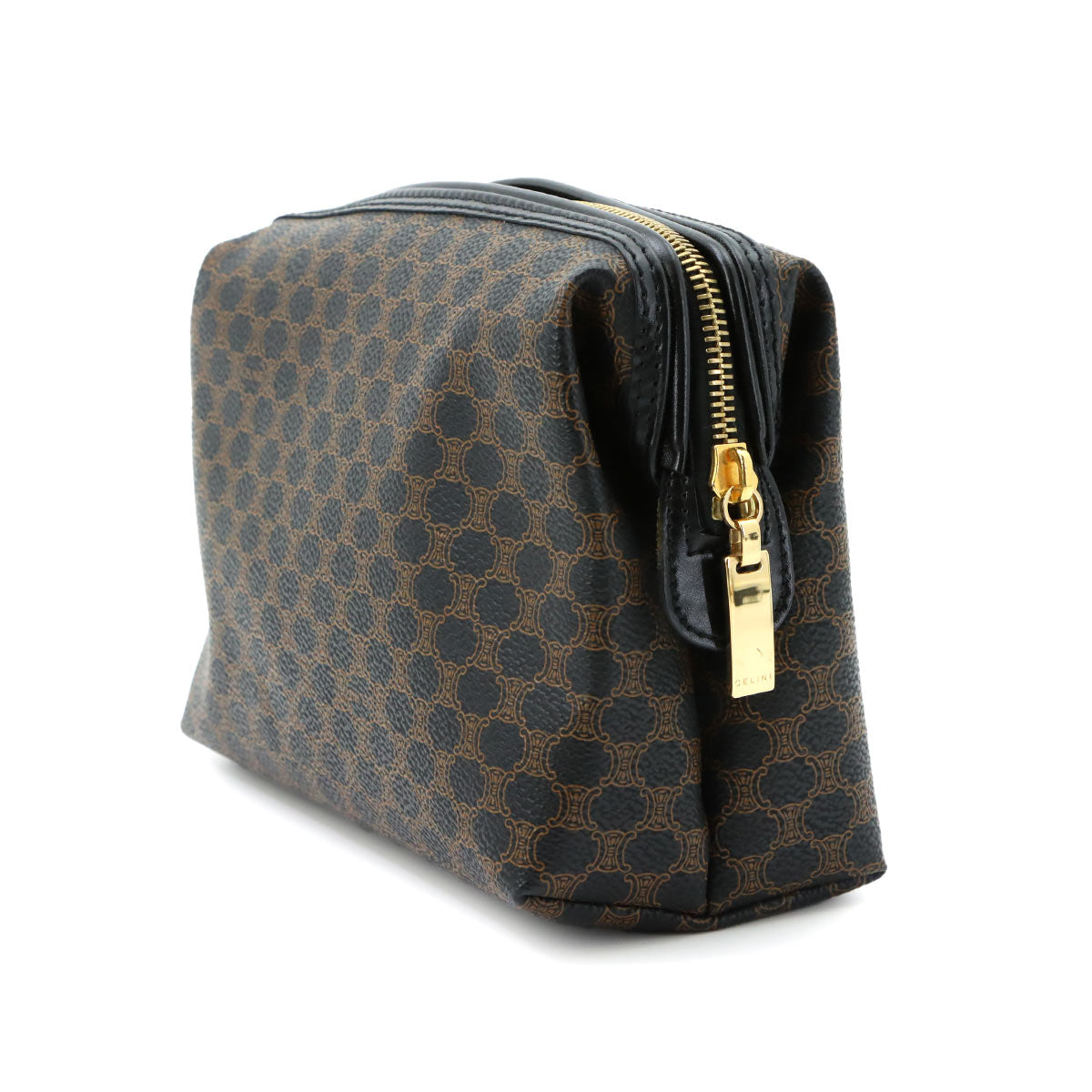 Macadam Pouch PVC Leather Black Vintage Purse