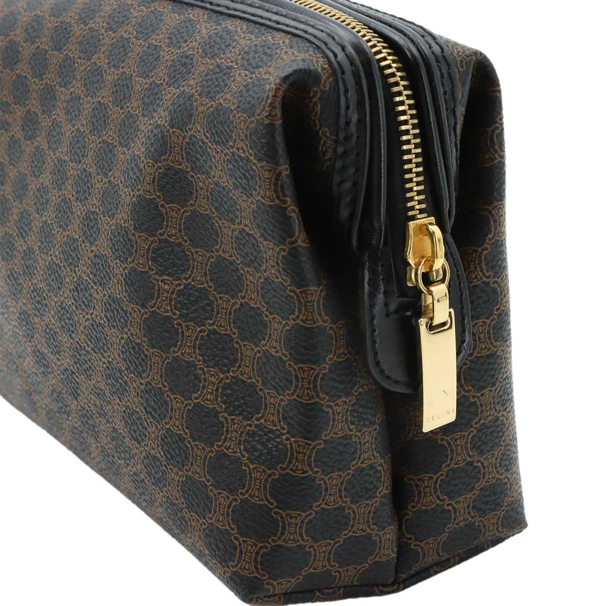 Macadam Pouch PVC Leather Black Vintage Purse