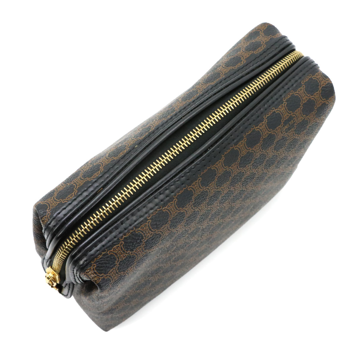 Macadam Pouch PVC Leather Black Vintage Purse