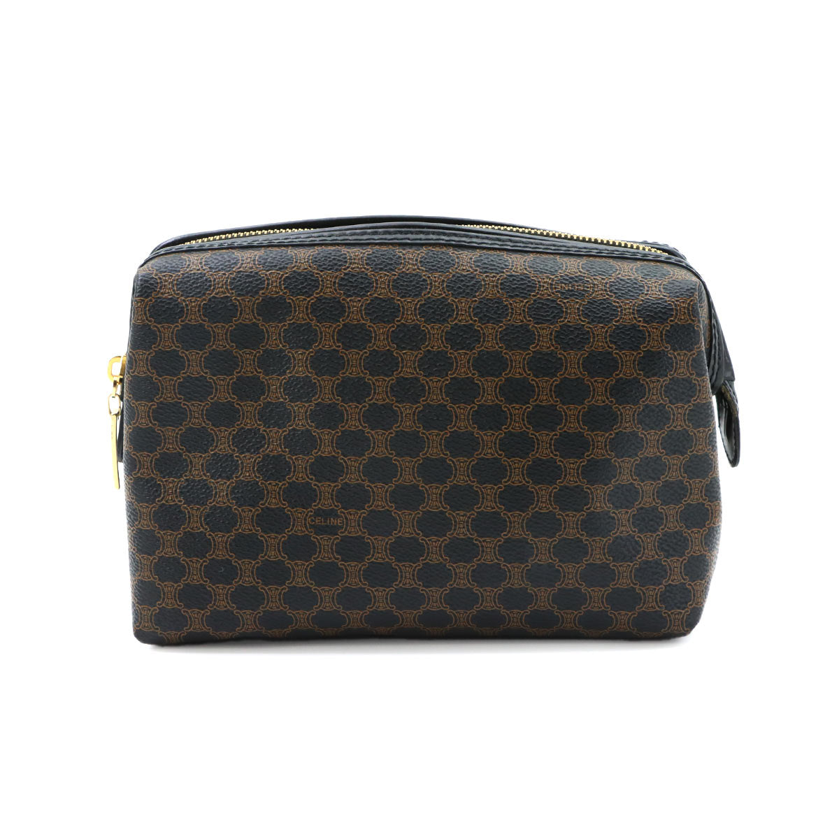 Macadam Pouch PVC Leather Black Vintage Purse