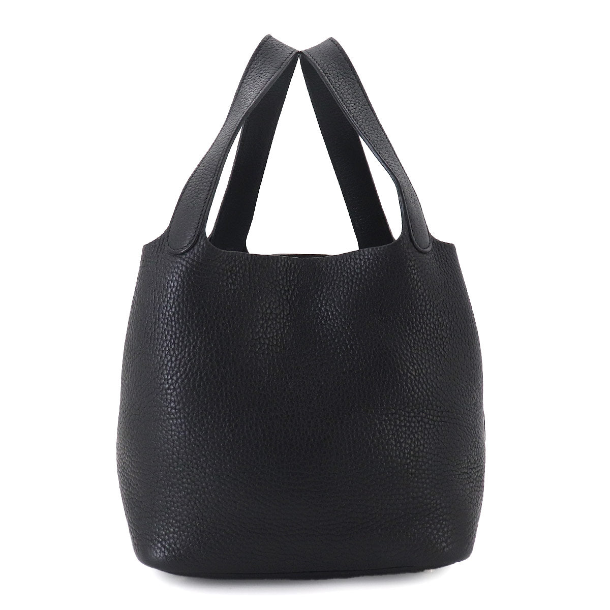 Picotin MM Hand Bag Taurillon Clemence Black Purse
