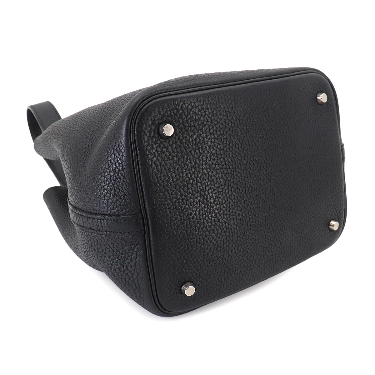 Picotin MM Hand Bag Taurillon Clemence Black Purse