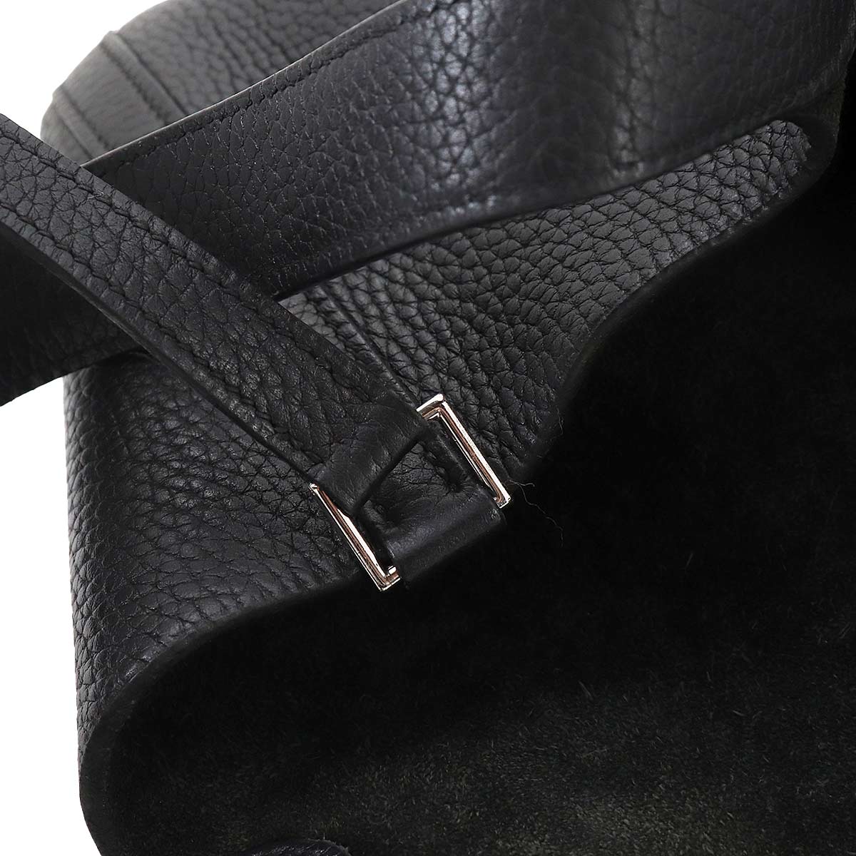 Picotin MM Hand Bag Taurillon Clemence Black Purse
