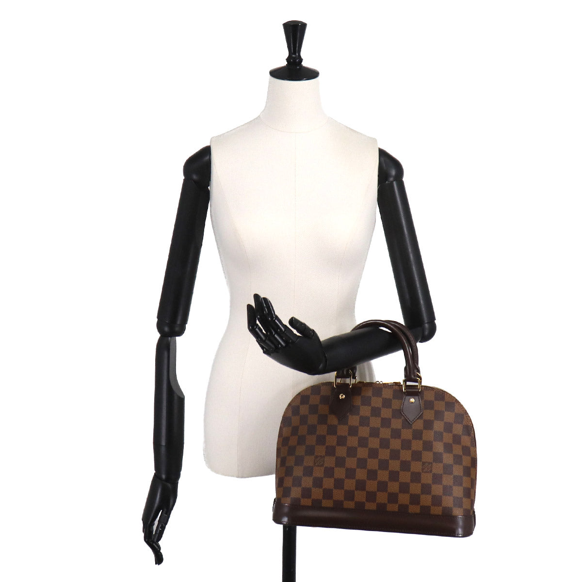 Damier Alma PM Hand Bag Ebene Brown N53151 Purse