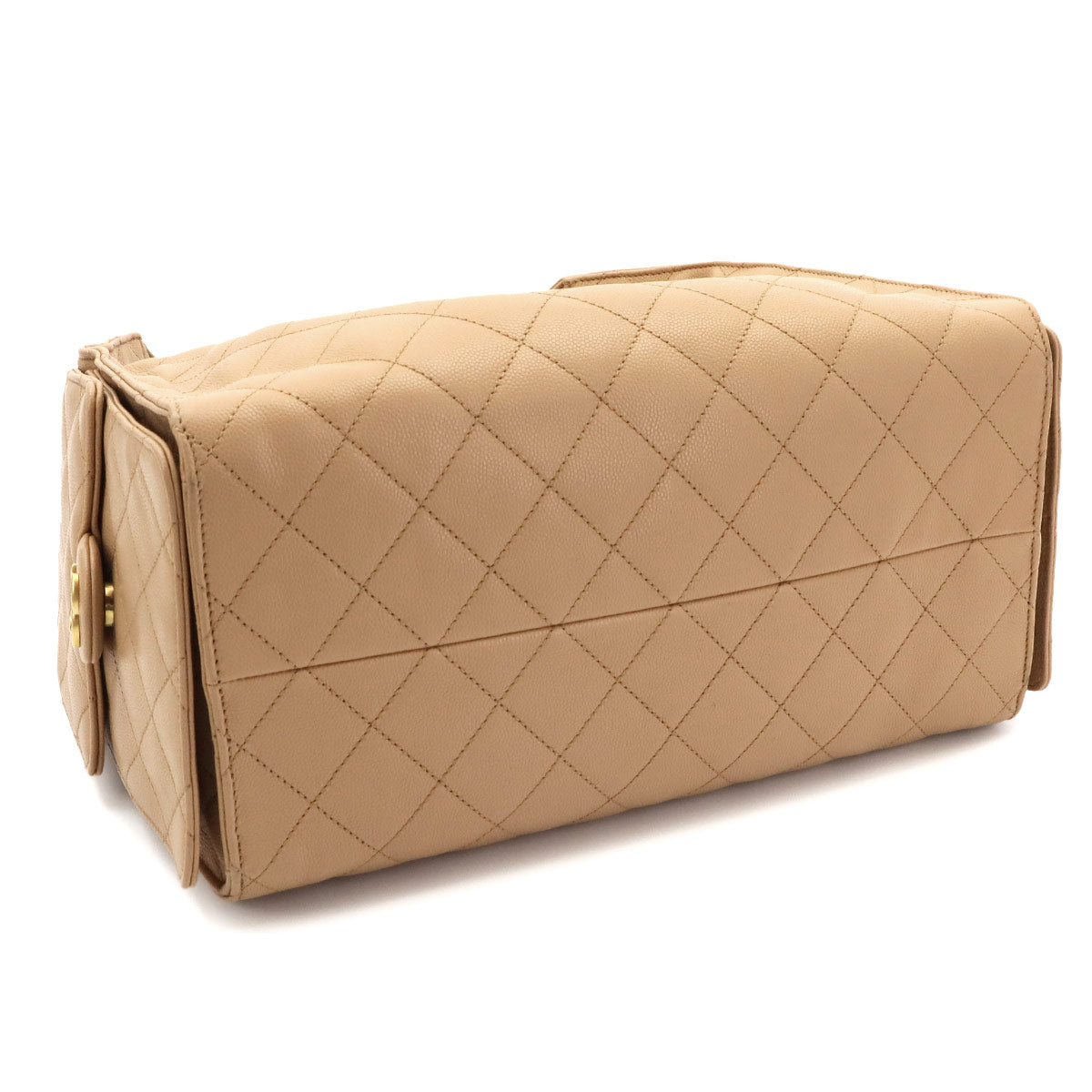 CHANEL 25 Small Shoulder Bag Leather Beige AS5293 Purse