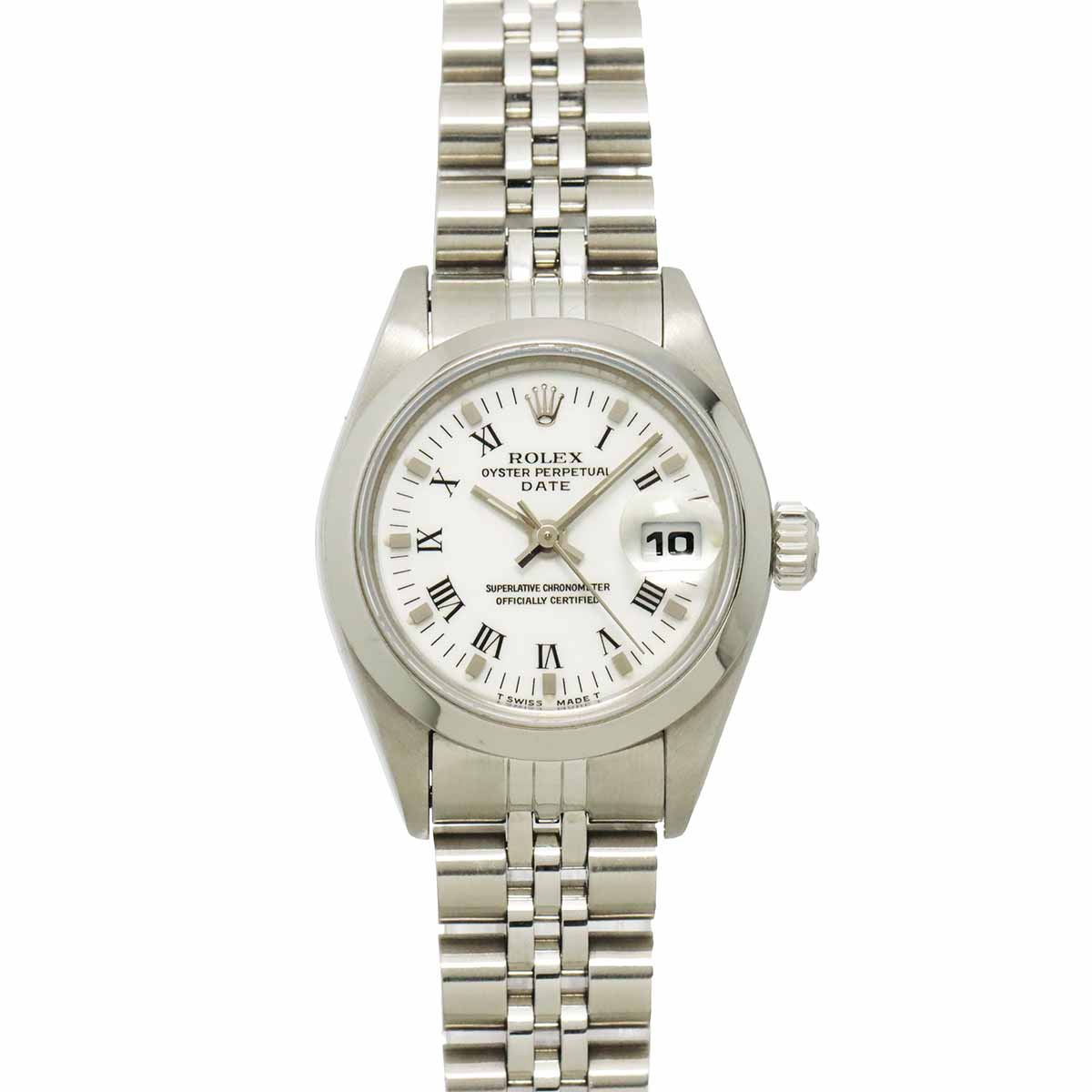 Oyster Perpetual Date 69160 Serial T White Dial Ladies Watch