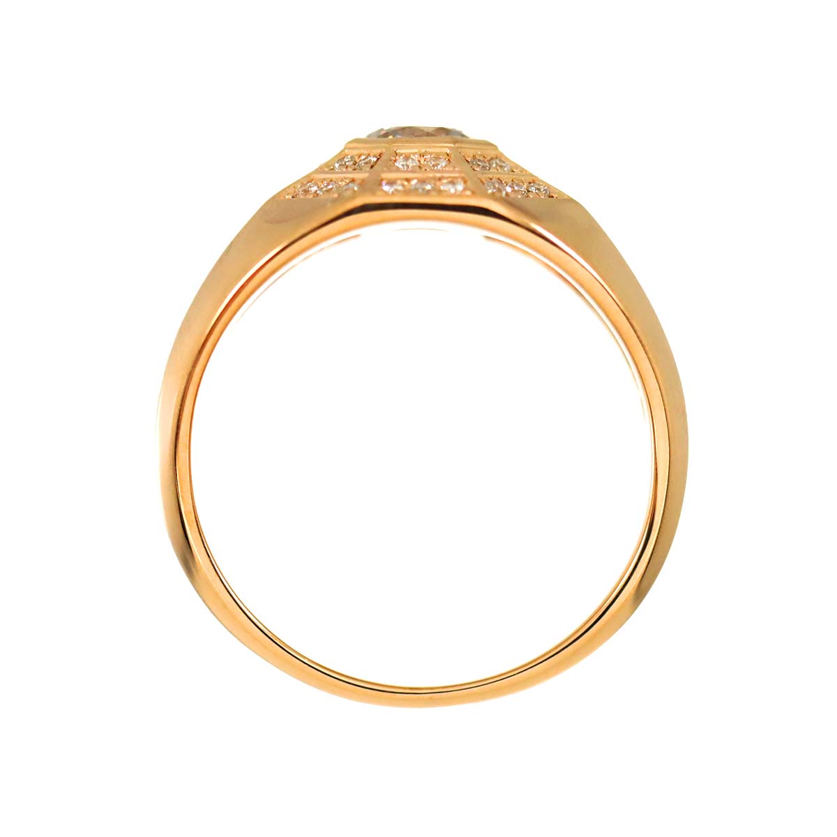 Diamond 1.026ct/0.85ct Ring 18K PG Pink Gold 750 Size10.75-11(US)