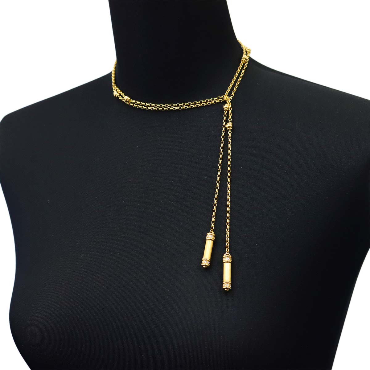 Diamond 0.51ct Lariat Necklace 18K YG 750