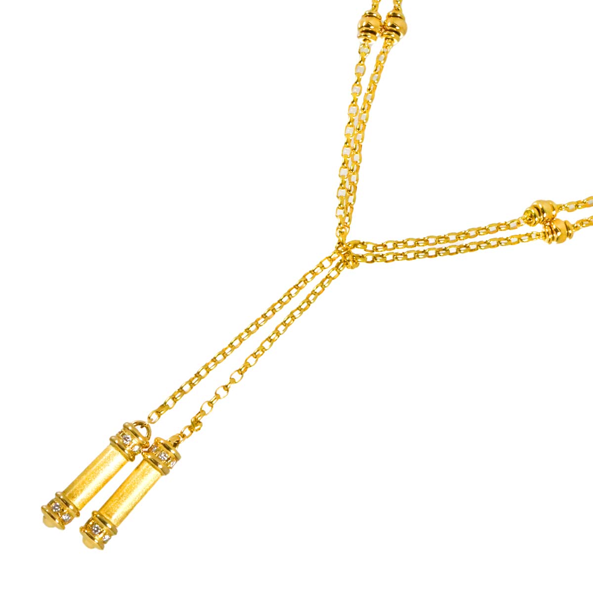 Diamond 0.51ct Lariat Necklace 18K YG 750