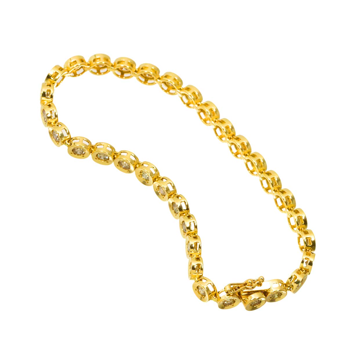 Diamond 3.00ct Bracelet K18 YG Yellow Gold 750