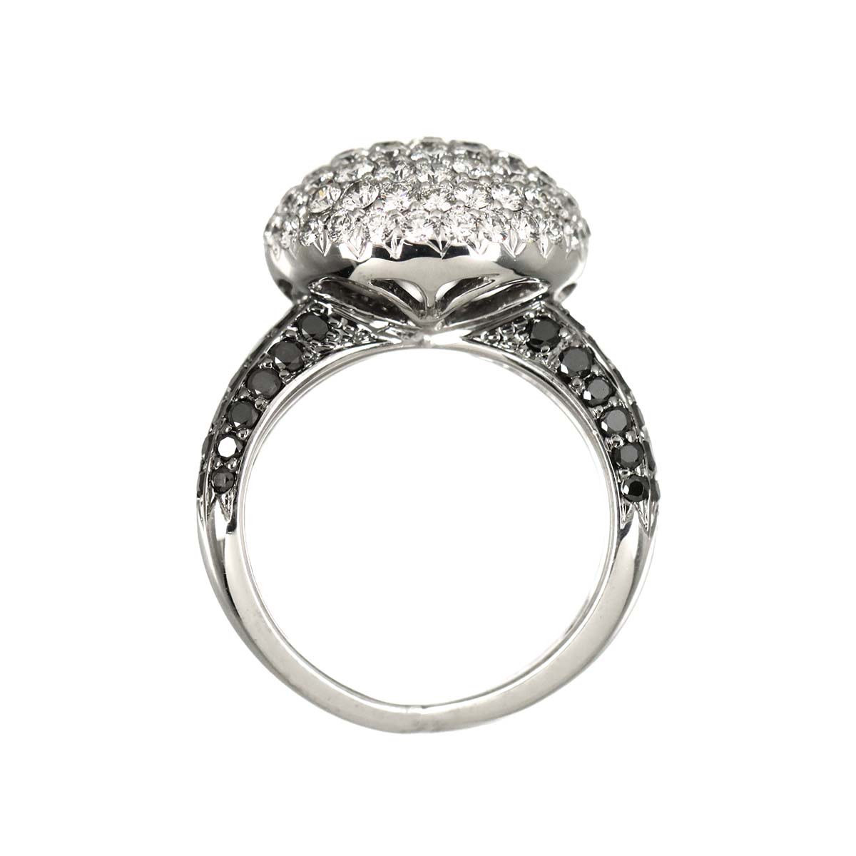 Diamond 1.77ct/1.08ct Ring 18K K18 WG White Gold size5.25(US)