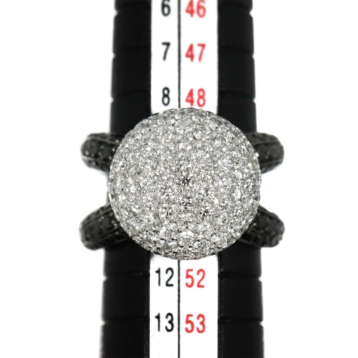 Diamond 1.77ct/1.08ct Ring 18K K18 WG White Gold size5.25(US)