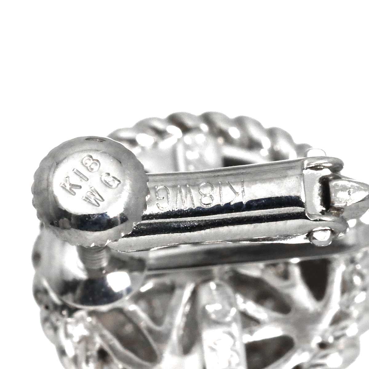 Diamond 0.725ct/0.725ct Earrings Clip on 18K WG 750