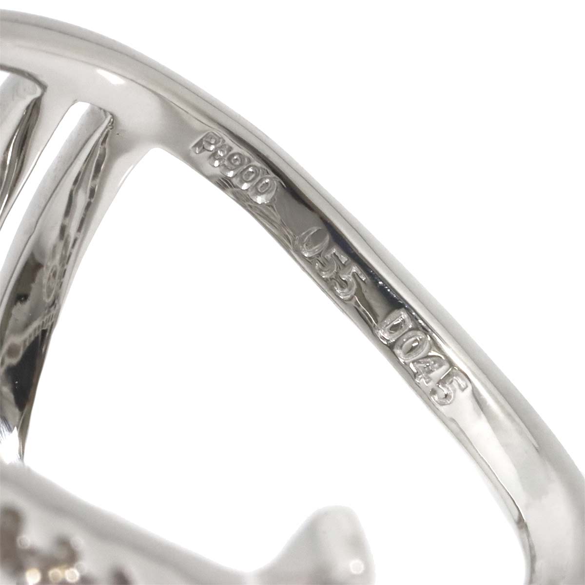 Diamond 0.55ct/0.45ct Ring Pt Platinum size6.75-7.25(US)