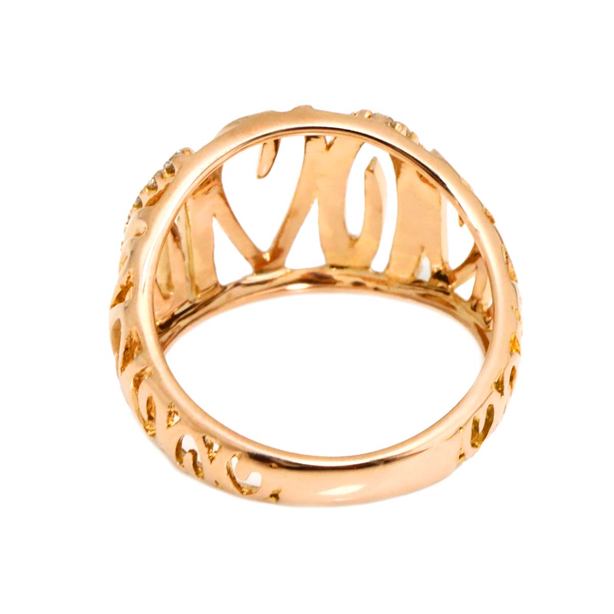Diamond 0.28ct Ring 18K PG Pink Gold 750 Size5.25-5.5(US)