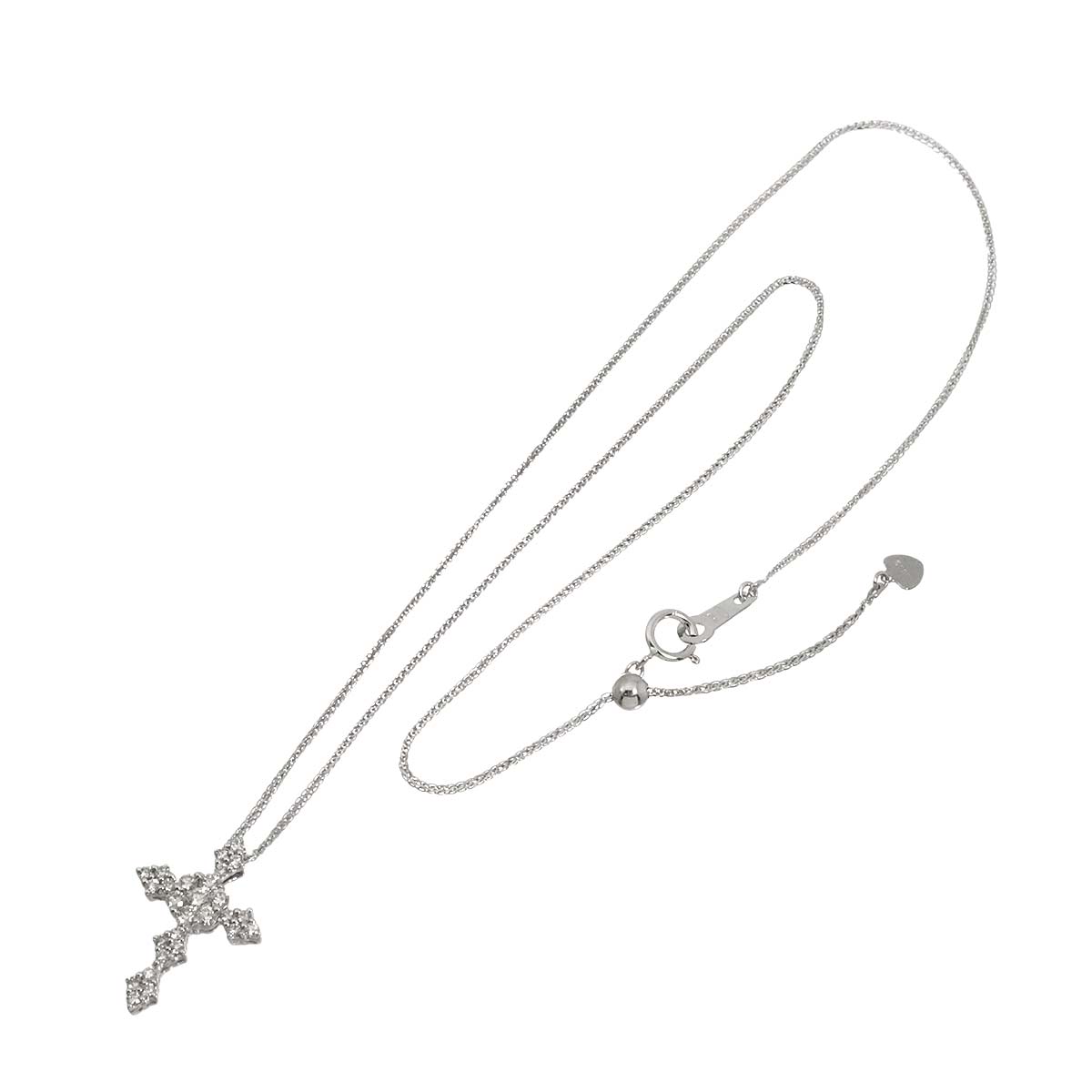 Diamond 0.50ct Necklace 18K WG White Gold 750