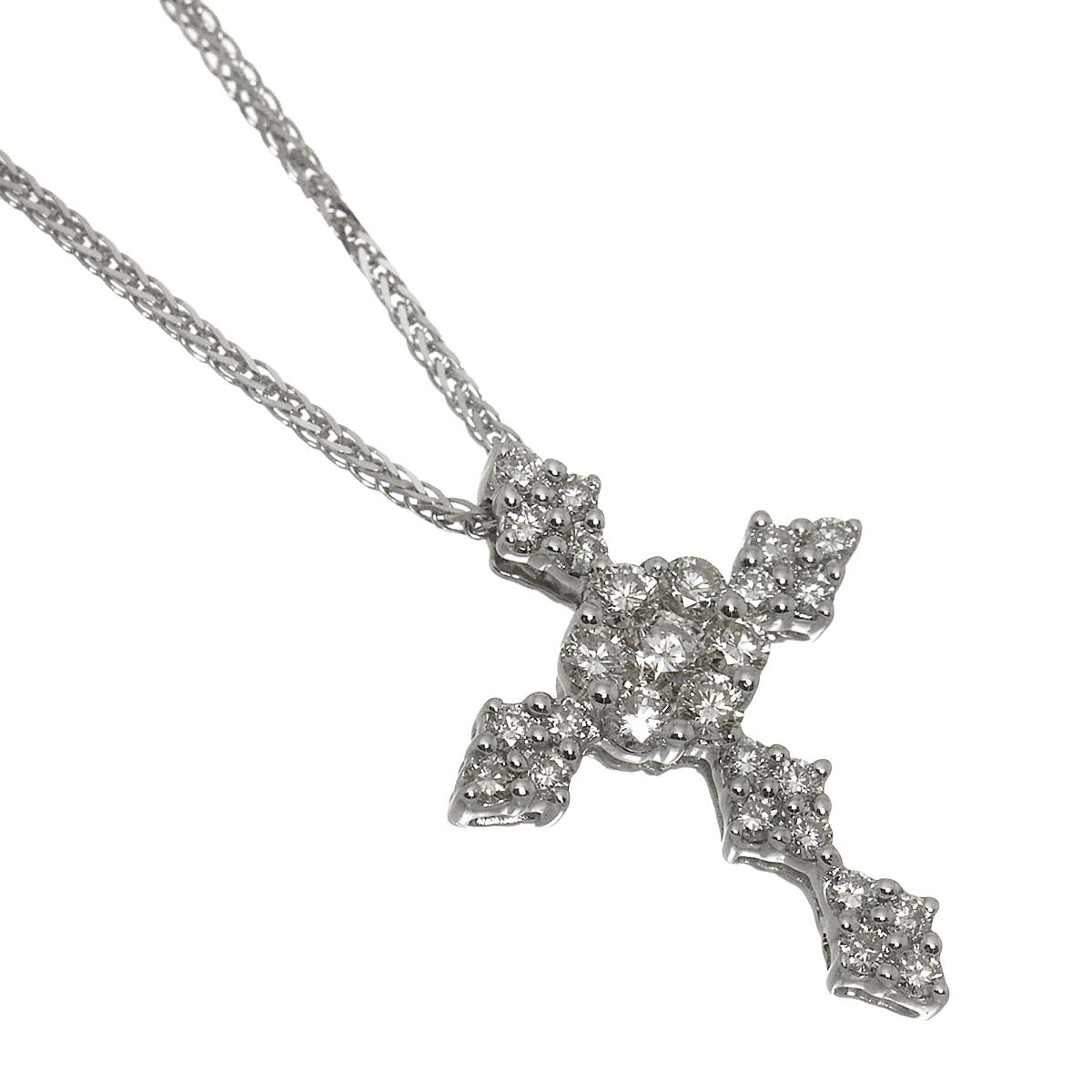 Diamond 0.50ct Necklace 18K WG White Gold 750