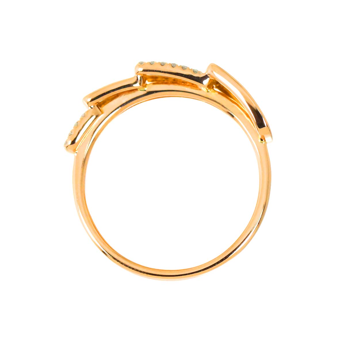 Diamond 0.14ct Ring 18K PG Pink Gold 750 Size6.25-6.5(US)