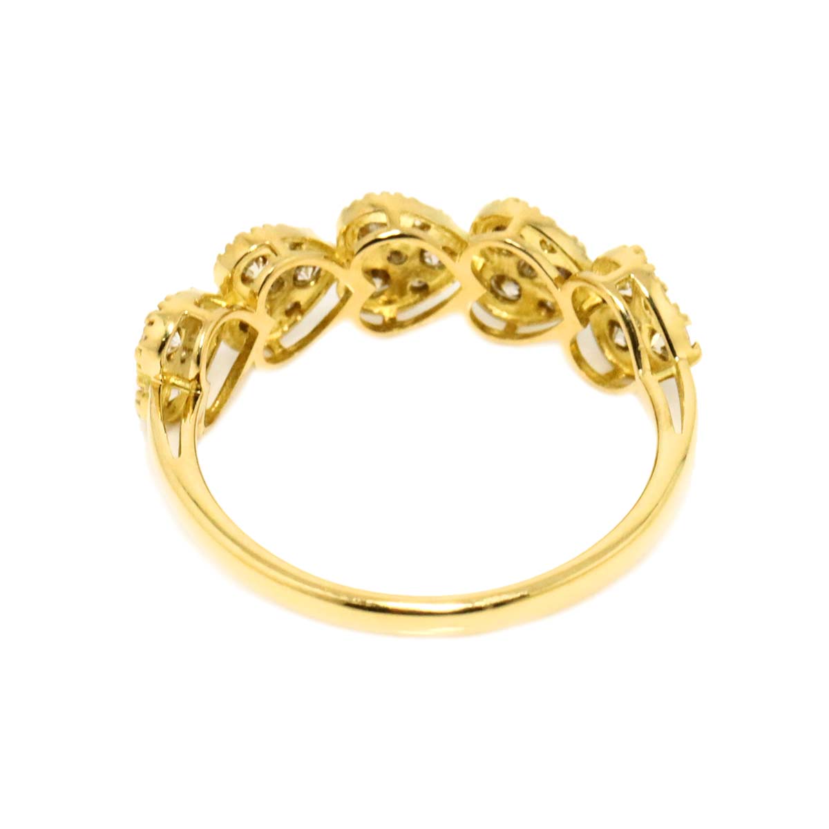 Diamond 0.70ct Ring 18K YG Yellow Gold 750 size6(US)