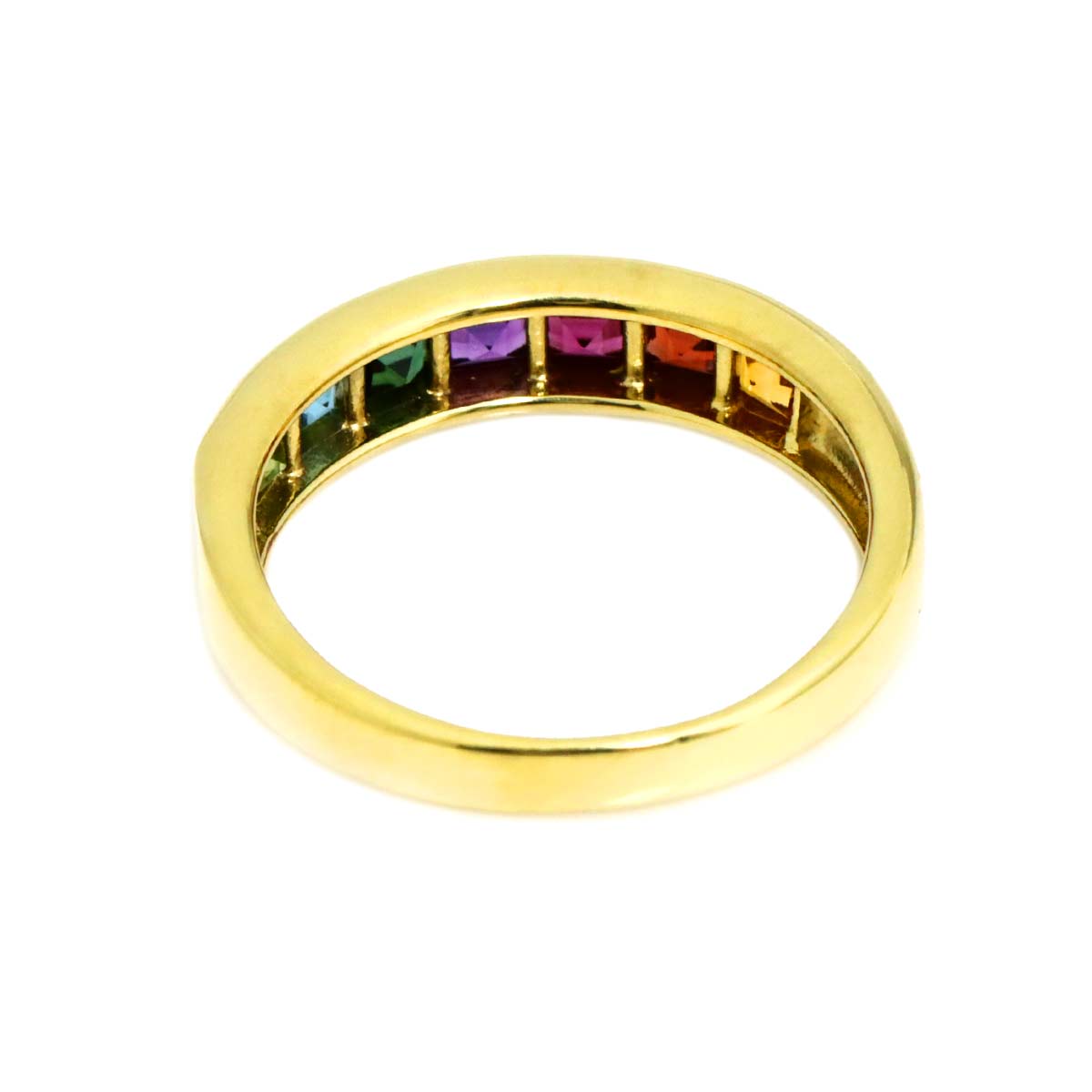 Multi Stone Ring 18K YG 750 Size7.25(US)