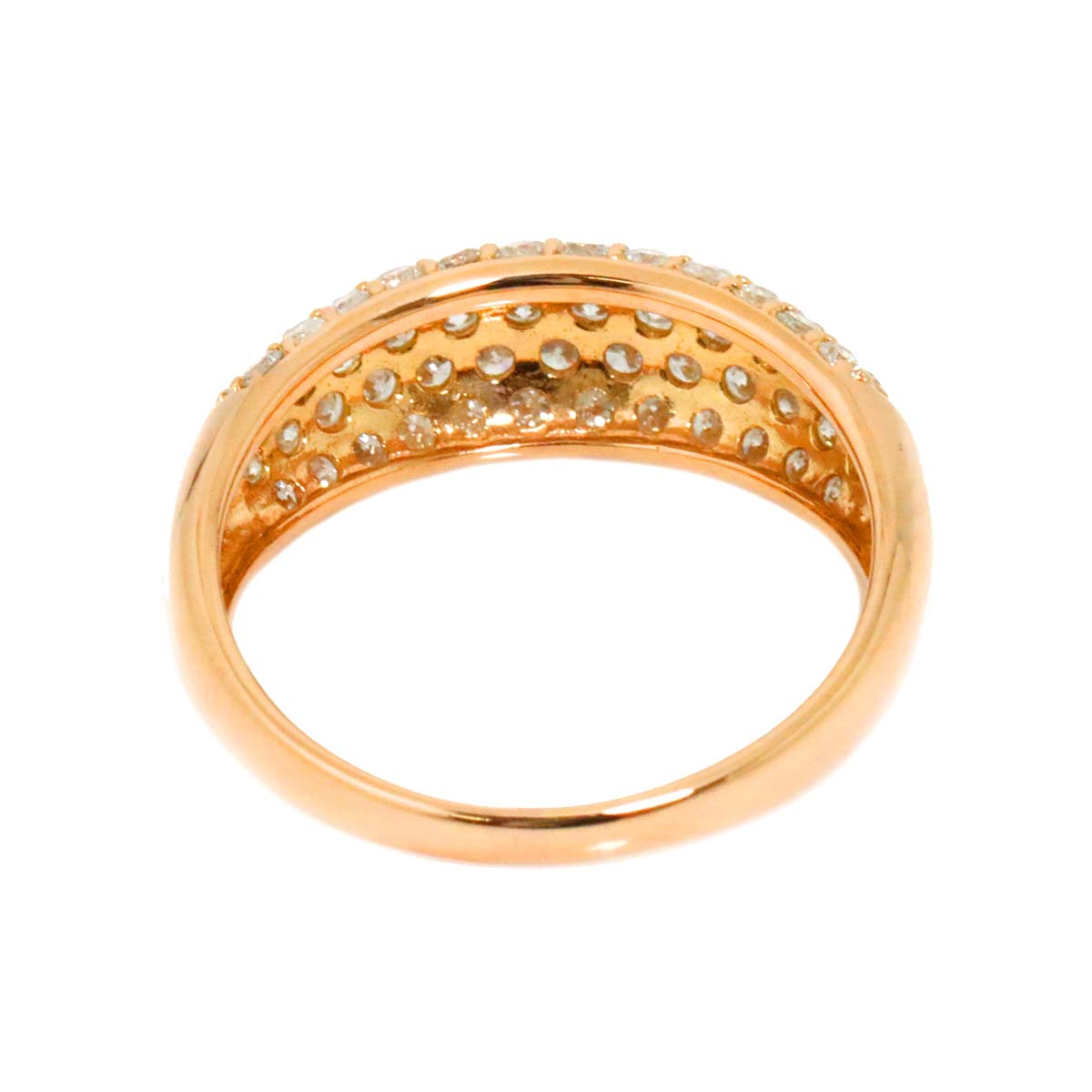 Diamond 1.00ct Ring 18K YG Yellow Gold 750 Size6.25-6.5(US)