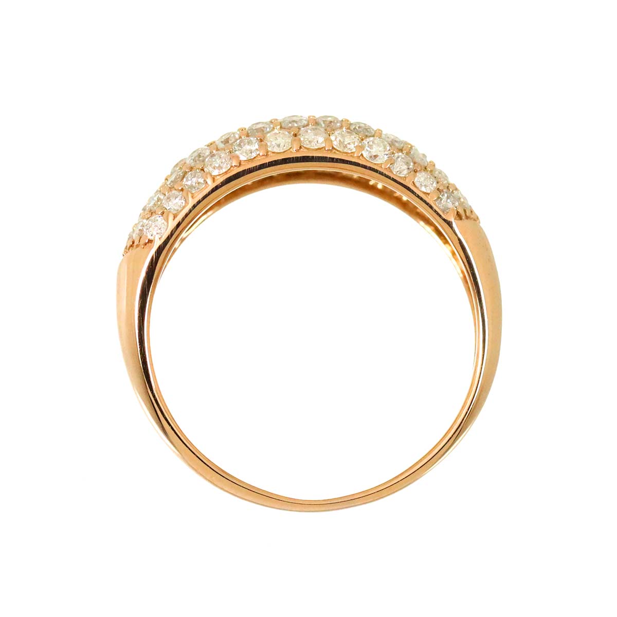 Diamond 1.00ct Ring 18K YG Yellow Gold 750 Size6.25-6.5(US)