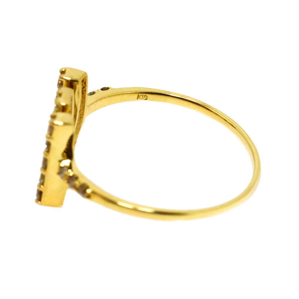 Diamond 0.45ct Ring 18K YG Yellow Gold 750 size6(US)