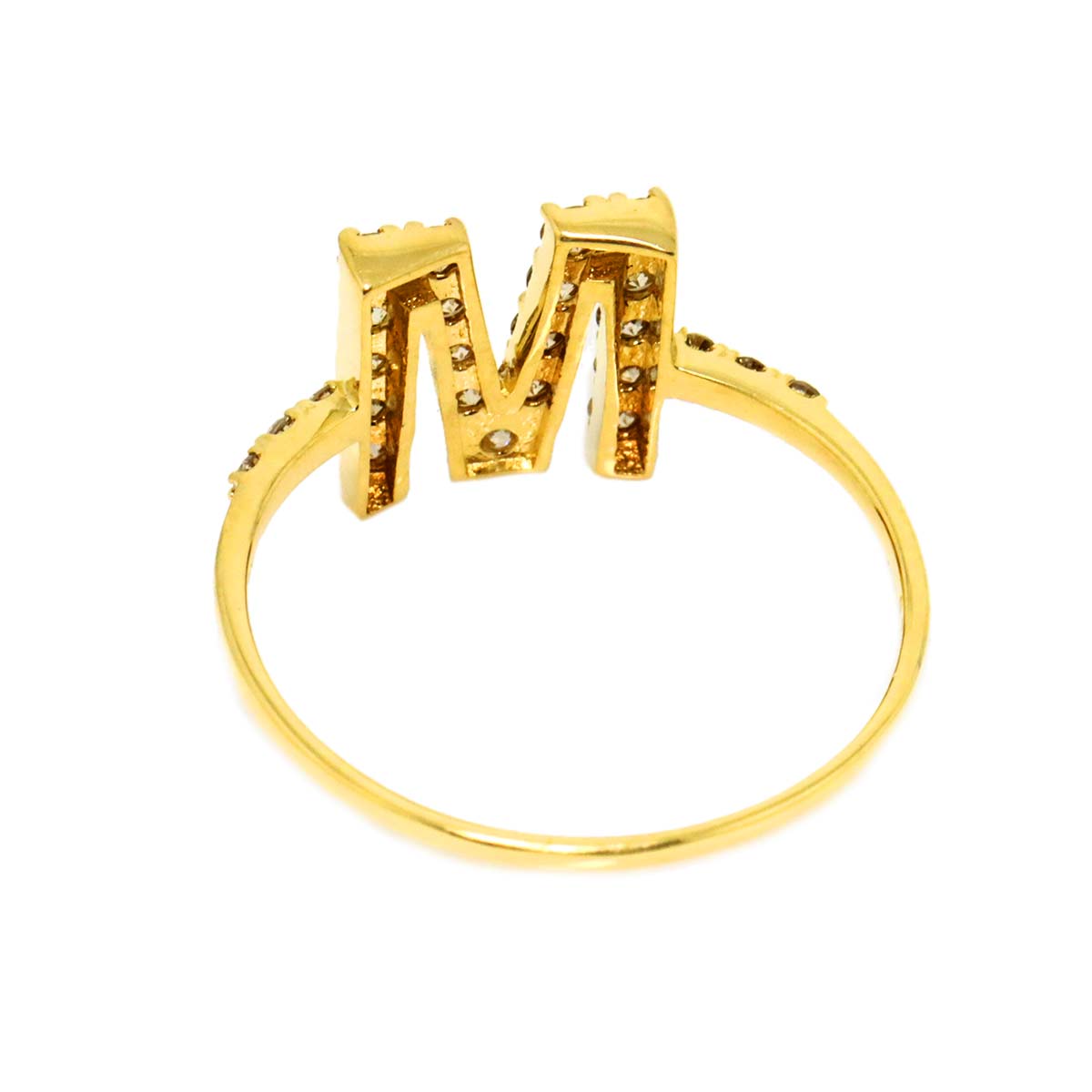 Diamond 0.45ct Ring 18K YG Yellow Gold 750 size6(US)