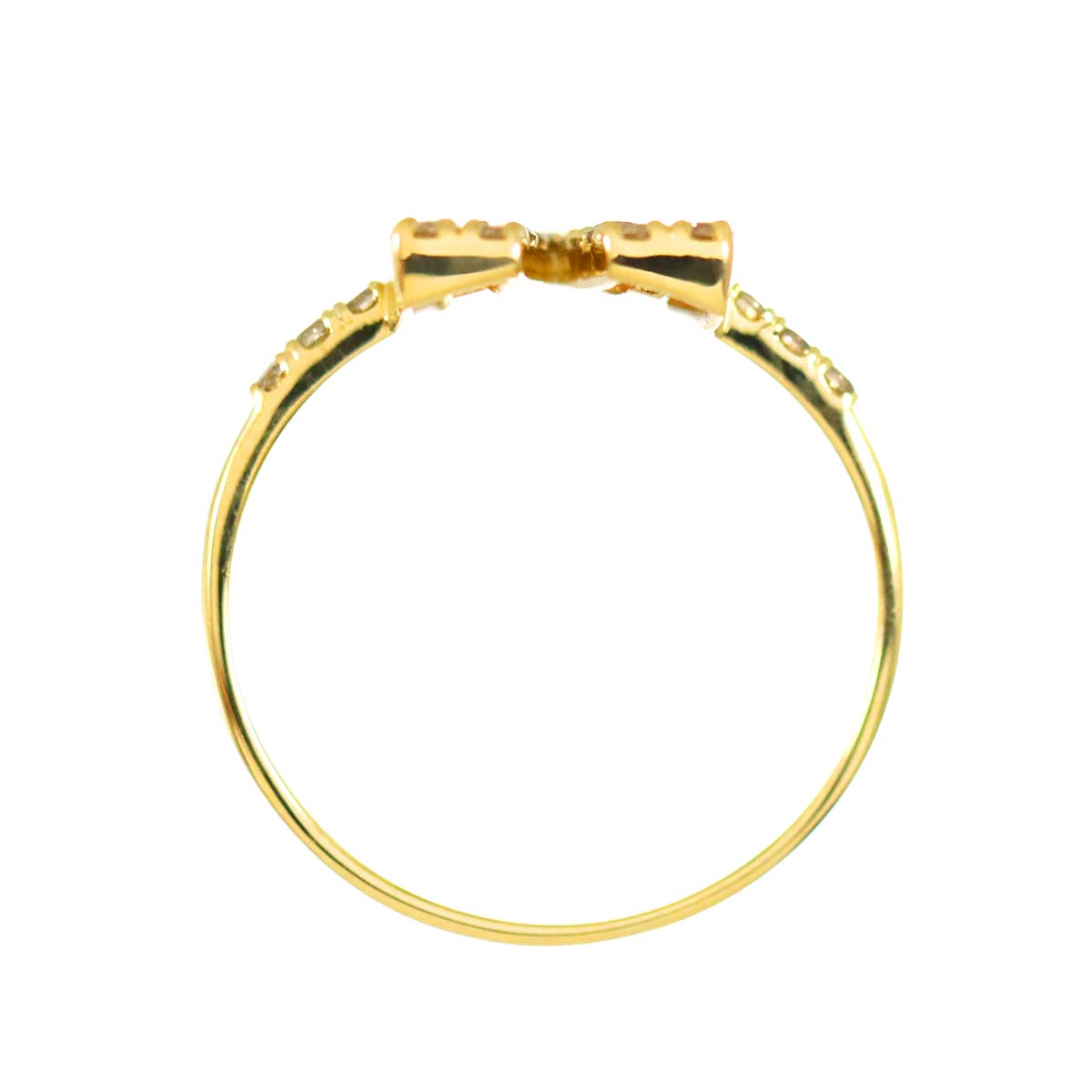 Diamond 0.45ct Ring 18K YG Yellow Gold 750 size6(US)