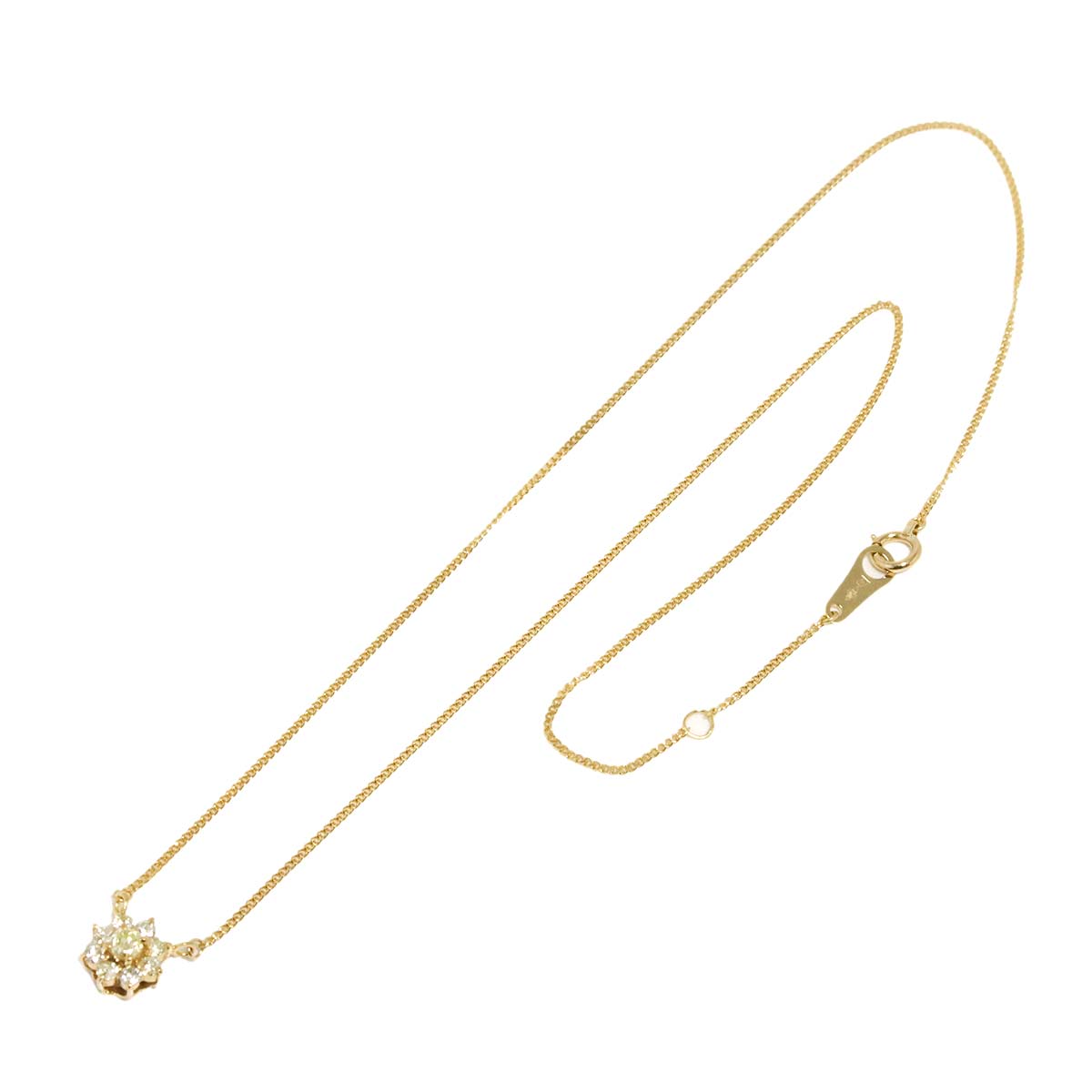 Diamond 0.30ct Necklace 18K YG Yellow Gold 750