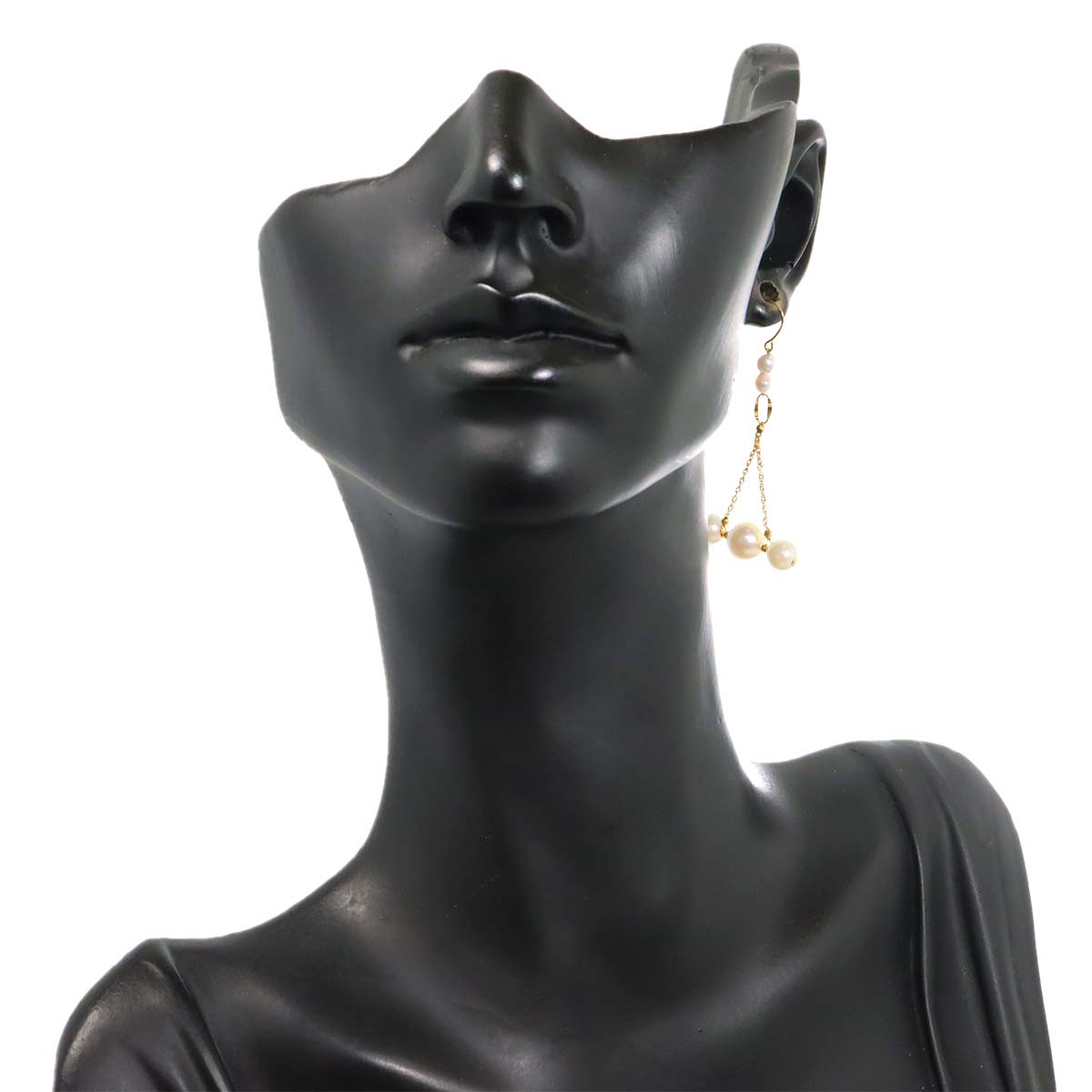Akoya Pearl 3-6.9mm Earrings Pierced 18K YG 750