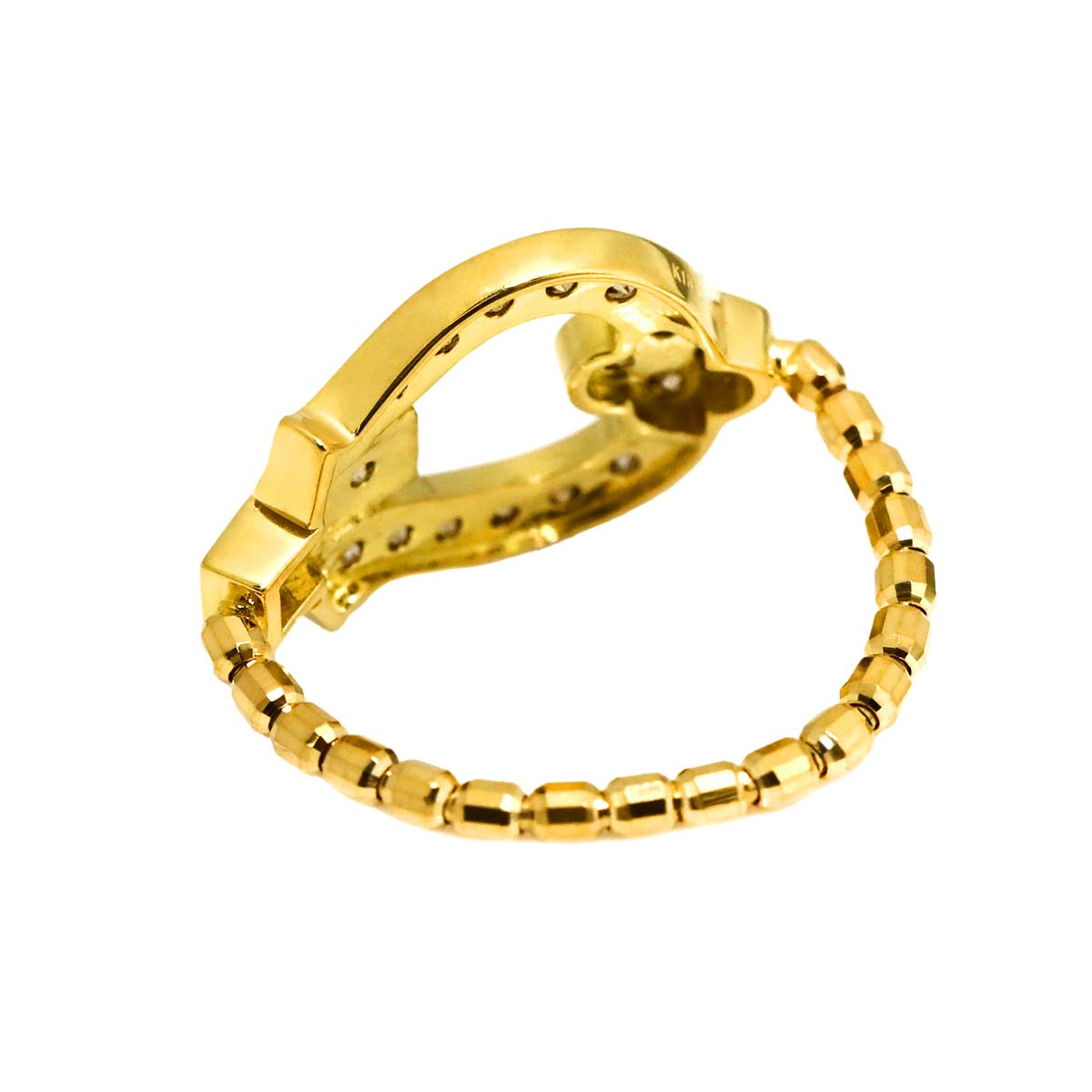 Diamond 0.50ct Ring 18K YG Yellow Gold 750 size4.75-5(US)