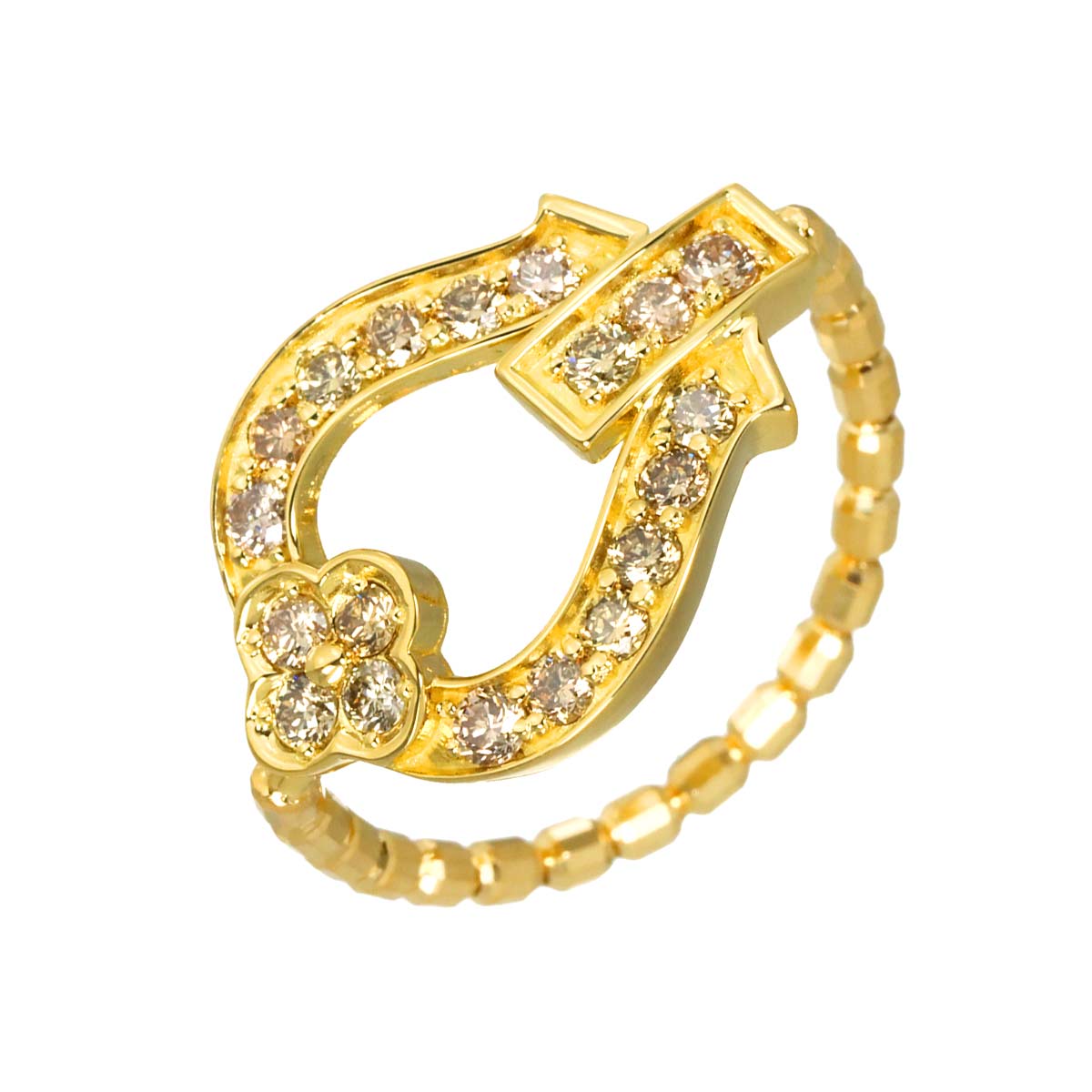 Diamond 0.50ct Ring 18K YG Yellow Gold 750 size4.75-5(US)