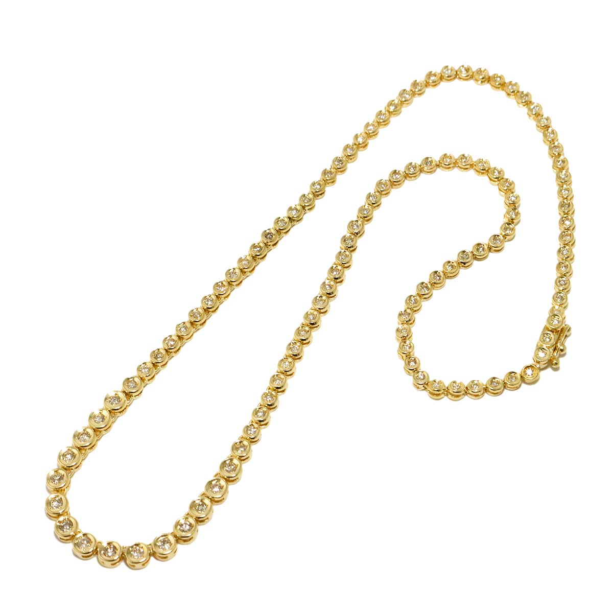 Diamond 2.00ct Necklace 18K YG Yellow Gold 750