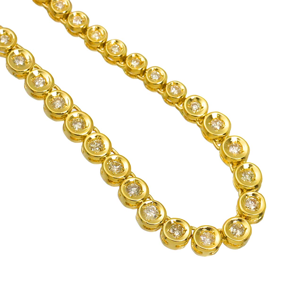 Diamond 2.00ct Necklace 18K YG Yellow Gold 750
