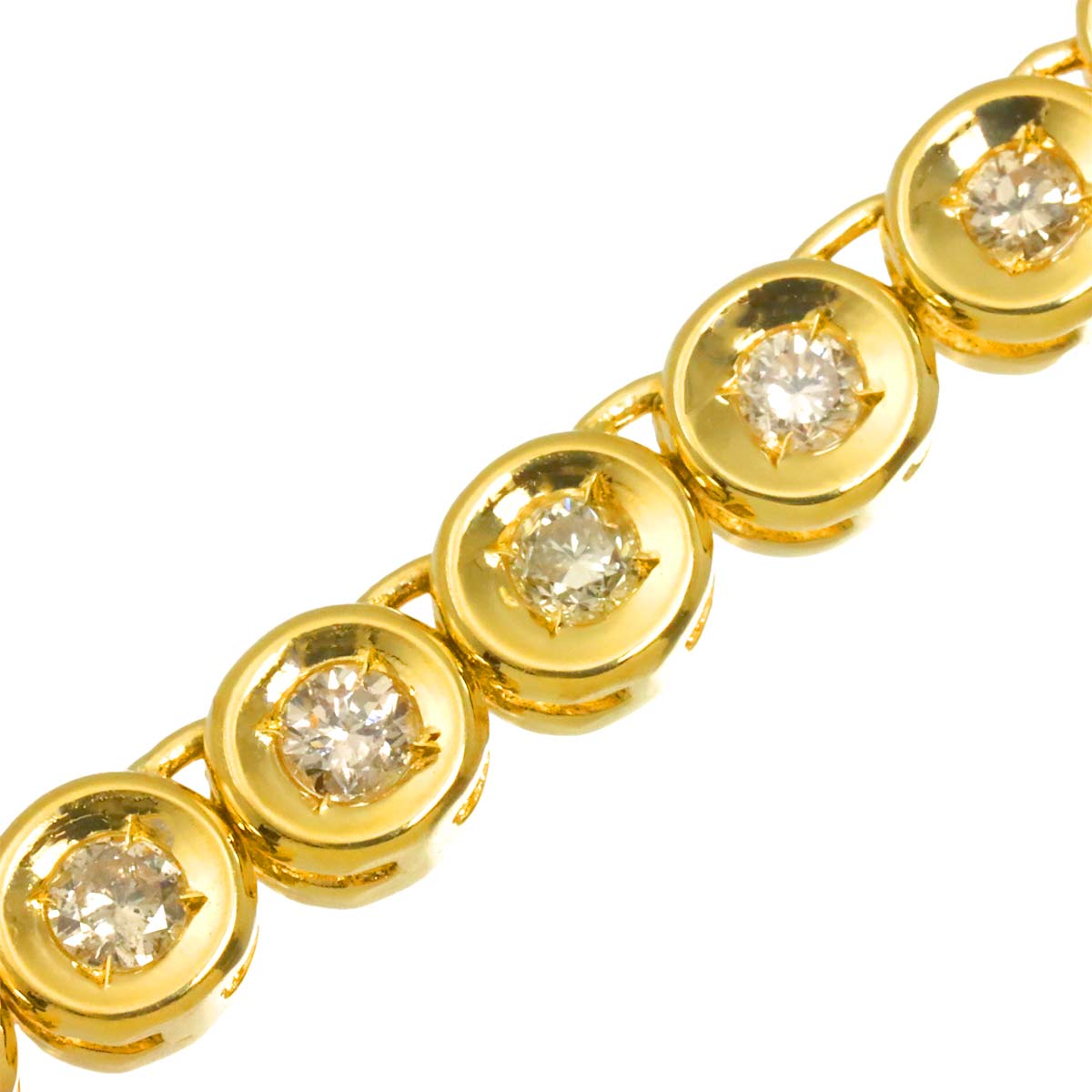 Diamond 2.00ct Necklace 18K YG Yellow Gold 750