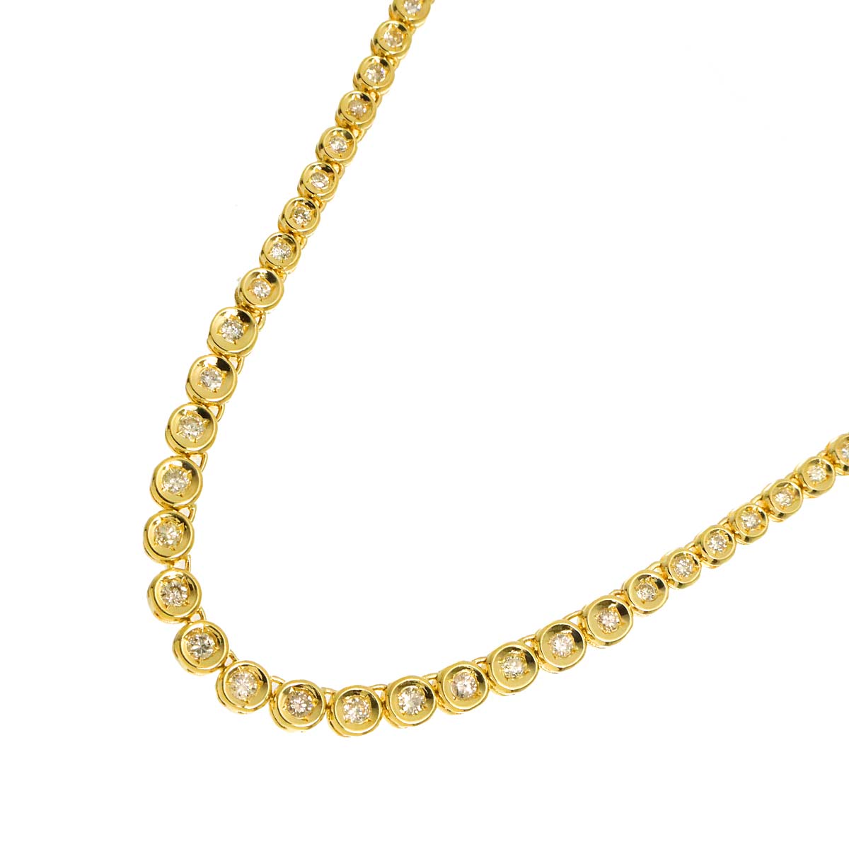 Diamond 2.00ct Necklace 18K YG Yellow Gold 750
